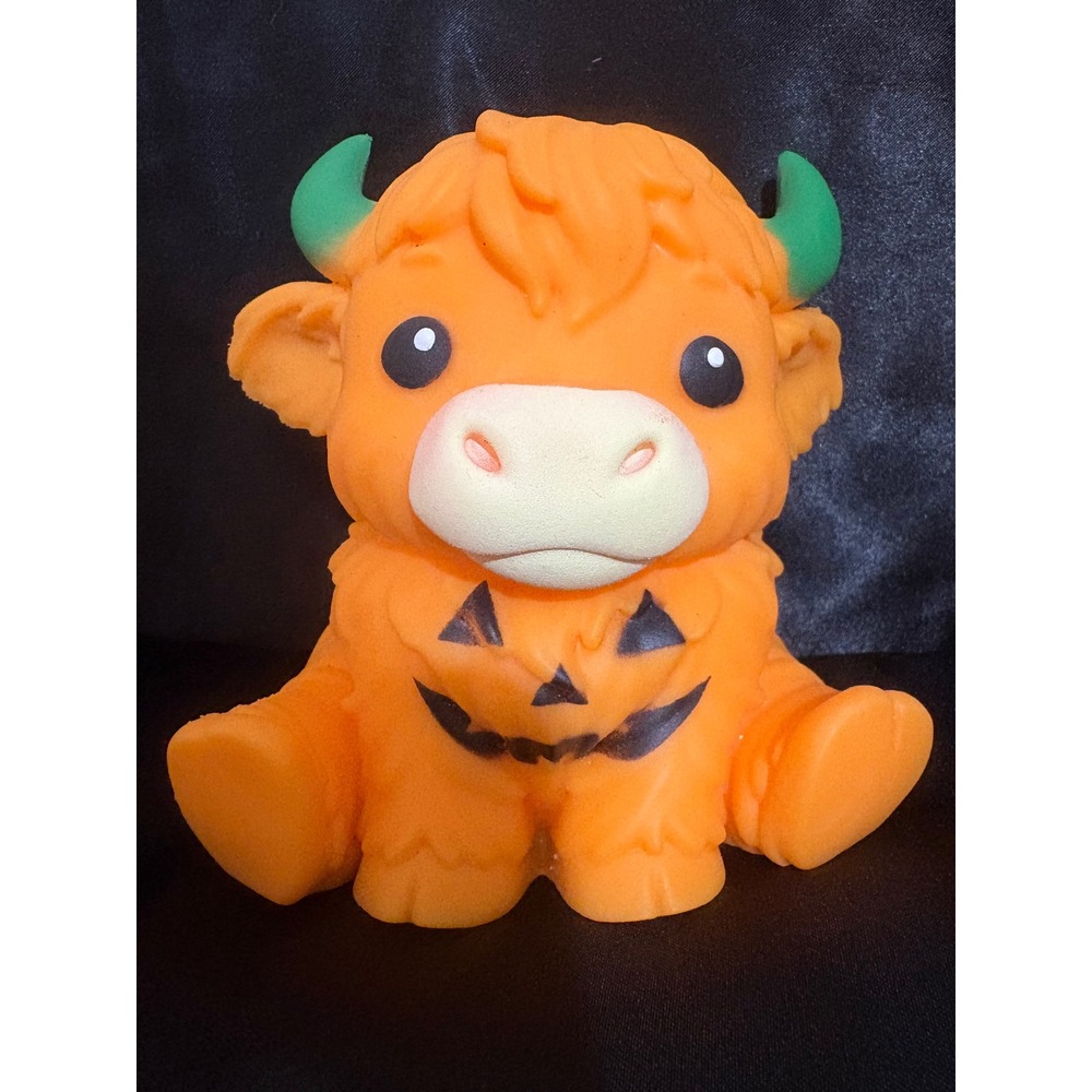 PPNC Spooky Highland Cow Pumpkin Cow Mystery Dough Filled Squishy Toy Halloween
